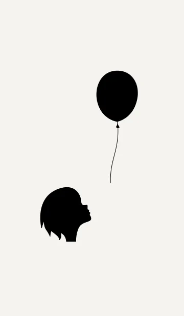 [LINE着せ替え] 風船ガール ブラウン3の画像1