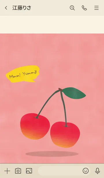 [LINE着せ替え] I Love Cherry！ Mmm！ Yummyの画像3