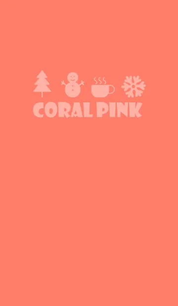 [LINE着せ替え] Coral Pink Winter Theme (JP)の画像1