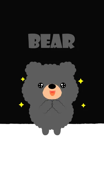 [LINE着せ替え] Fu Cute Black Bear Theme (JP)の画像1