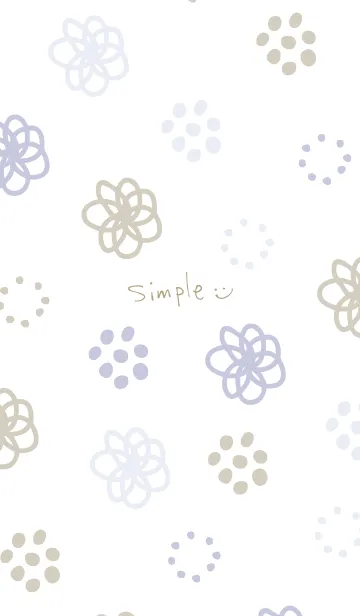 [LINE着せ替え] 手書き お花 時々水玉13の画像1