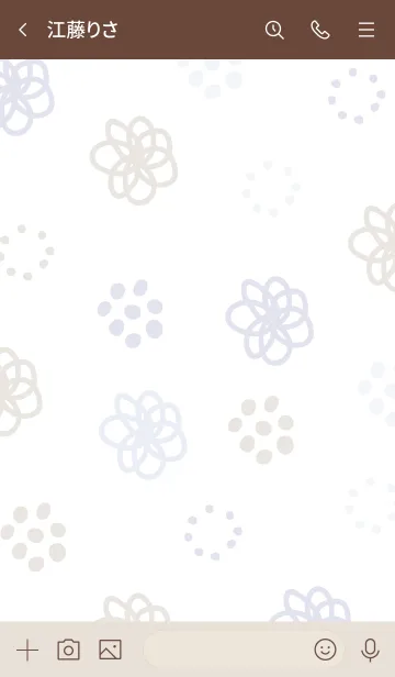 [LINE着せ替え] 手書き お花 時々水玉13の画像3