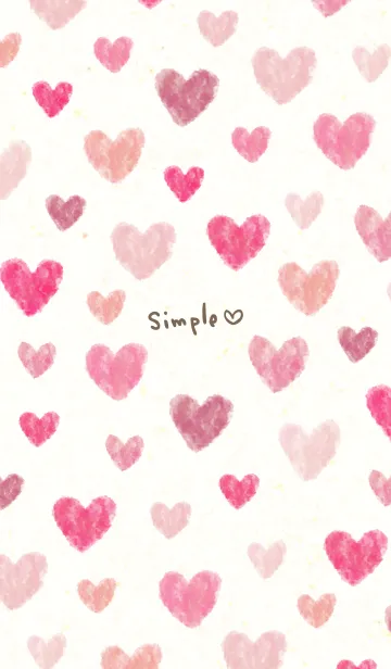 [LINE着せ替え] 水彩 くすみカラー ハート21の画像1