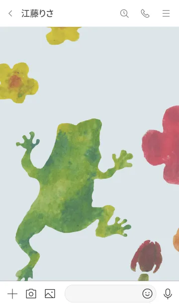 [LINE着せ替え] カエル★ケロケロケロの画像3