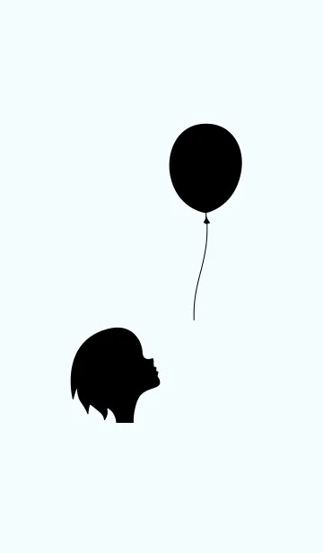 [LINE着せ替え] 風船ガール ブルー3の画像1