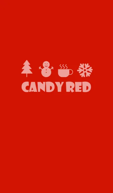 [LINE着せ替え] Candy Red Winter Theme (JP)の画像1