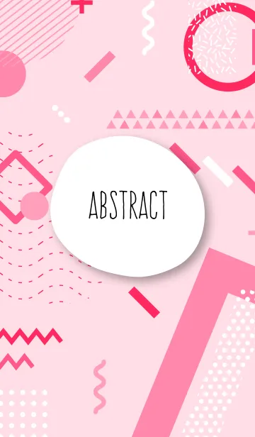 [LINE着せ替え] Abstract Geometric Pastel Pinkの画像1