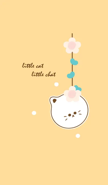 [LINE着せ替え] little cat with little flower 44の画像1