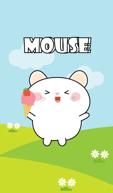 [LINE着せ替え] Love Lovely White Mouse Theme (JP)の画像1