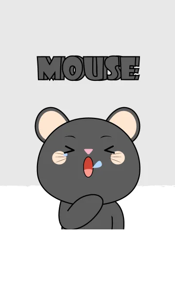 [LINE着せ替え] Sleepy Black Mouse Theme (JP)の画像1