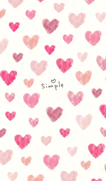 [LINE着せ替え] 水彩 くすみカラー ハート24の画像1