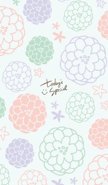 [LINE着せ替え] 手書き お花 ほんわか2の画像1