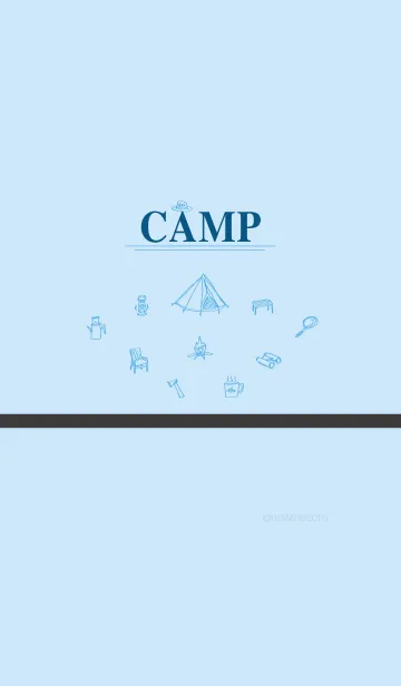 [LINE着せ替え] CAMP black blueの画像1