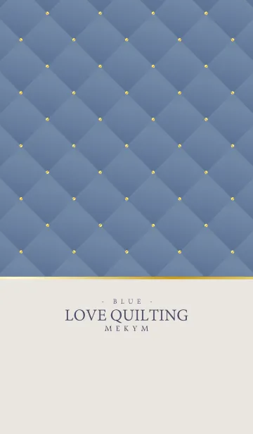 [LINE着せ替え] LOVE QUILTING -DUSKY BLUE- 7の画像1