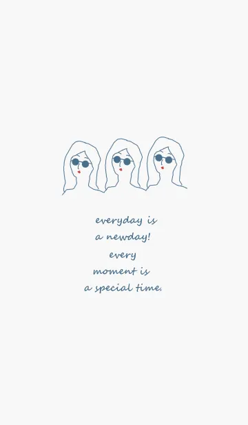 [LINE着せ替え] everyday is a newday (vintage blue)の画像1