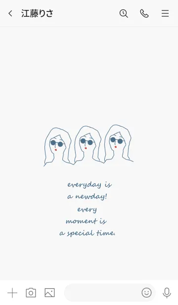 [LINE着せ替え] everyday is a newday (vintage blue)の画像3