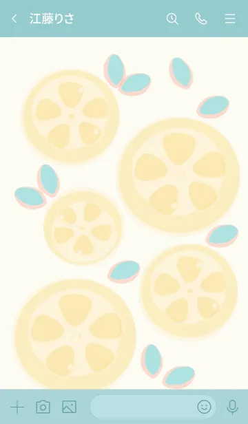 [LINE着せ替え] Sliced lemon theme 55の画像3