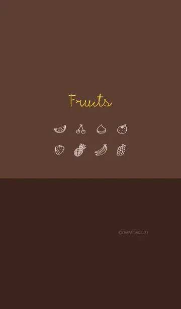 [LINE着せ替え] Fruits chocolate brownの画像1