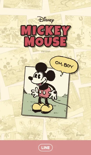 [LINE着せ替え] ミッキーマウス（レトロコミックス）の画像1