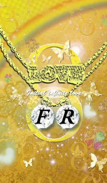 [LINE着せ替え] *F&R* イニシャル運気アップ！！無限ゴールドの画像1