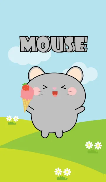 [LINE着せ替え] Love Lovely Grey Mouse Theme (JP)の画像1