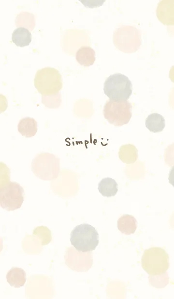 [LINE着せ替え] 水彩 丸 くすみベージュ20の画像1