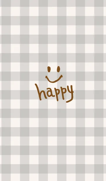 [LINE着せ替え] 黒ギンガムチェック-スマイル17-の画像1