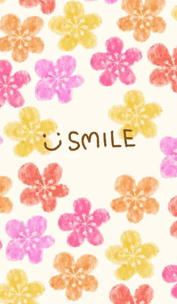[LINE着せ替え] 水彩お花*スマイル27の画像1