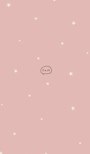 [LINE着せ替え] ピンクベージュと星。シンプル可愛い。の画像1