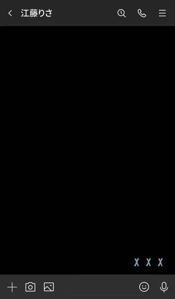 [LINE着せ替え] ブラック&くすみブルー xxxの画像3