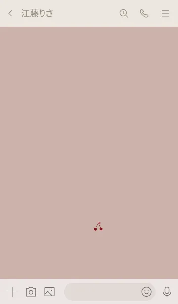 [LINE着せ替え] 大人かわいいさくらんぼ。ベージュ。の画像3