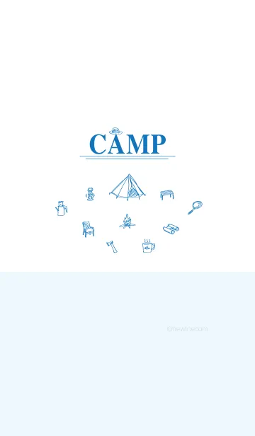 [LINE着せ替え] CAMP blue whiteの画像1