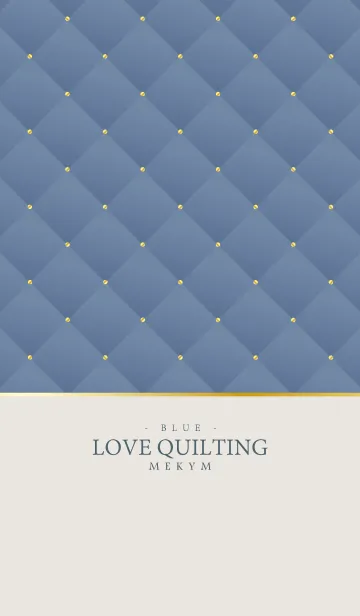 [LINE着せ替え] LOVE QUILTING -DUSKY BLUE- 8の画像1