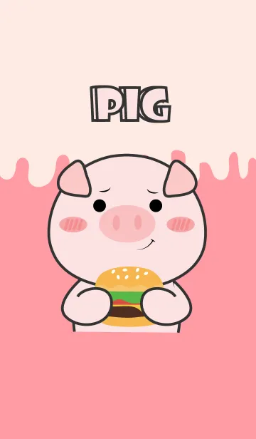 [LINE着せ替え] Pig is Enjoy Eating (JP)の画像1