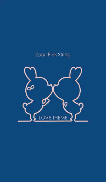 [LINE着せ替え] Coral Pink String LOVE THEME 15の画像1