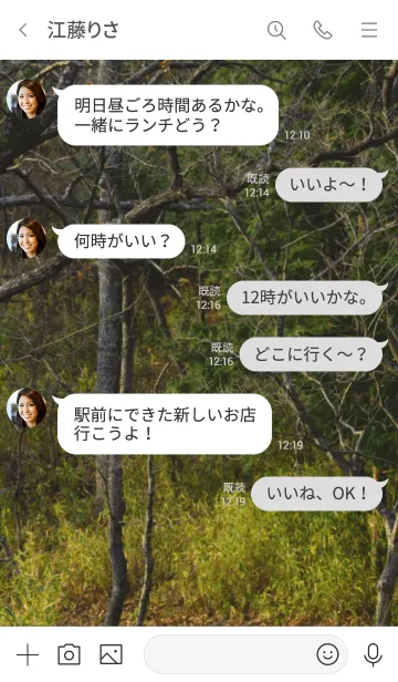 [LINE着せ替え] 雑木林の画像4