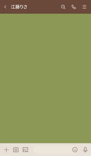 [LINE着せ替え] シンプル。ブラウン2 カーキ10の画像3