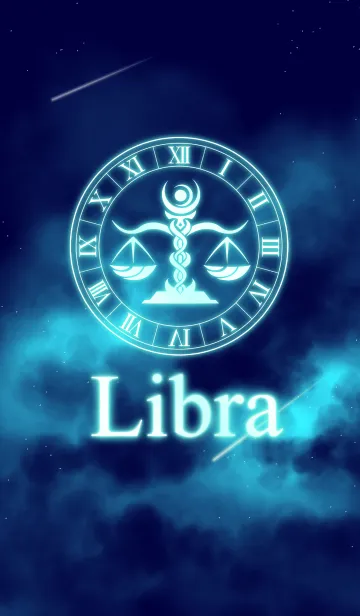 [LINE着せ替え] 12星座 天秤座 -水色の時間の世界-の画像1
