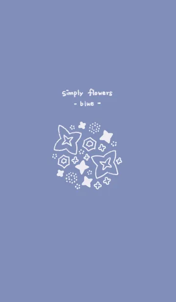 [LINE着せ替え] シンプルな小花 ブルー - simply flowersの画像1