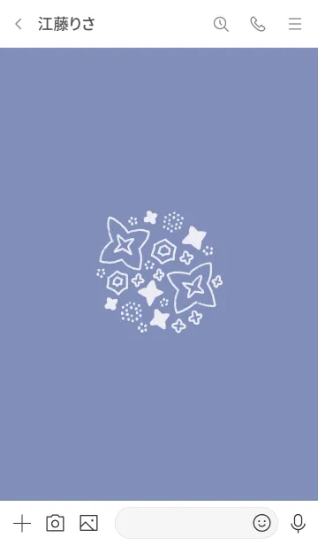 [LINE着せ替え] シンプルな小花 ブルー - simply flowersの画像3