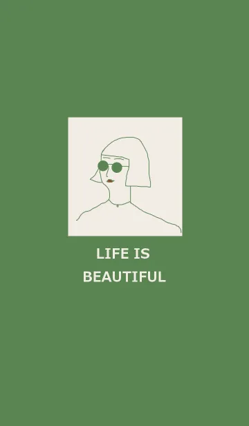 [LINE着せ替え] LIFE IS BEAUTIFUL =vintage green=の画像1