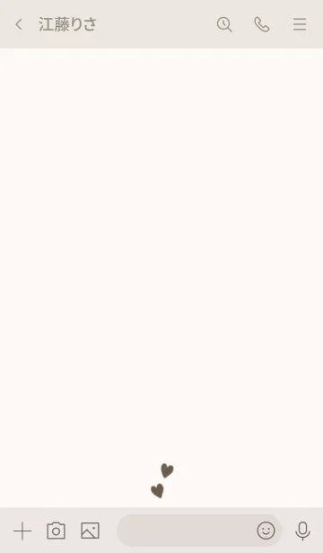 [LINE着せ替え] はーと / ベージュの画像3