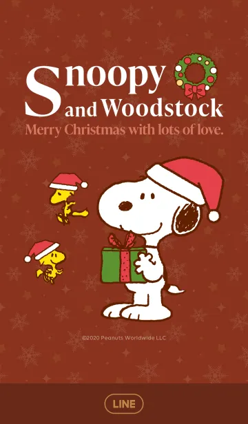 [LINE着せ替え] スヌーピー＆ウッドストック～クリスマス～の画像1
