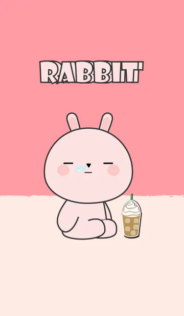 [LINE着せ替え] Sleepy Pink Rabbit Theme (JP)の画像1