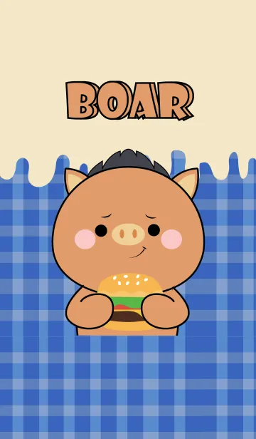 [LINE着せ替え] Boar is Enjoy Eating (JP)の画像1