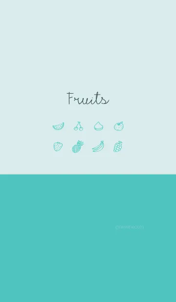 [LINE着せ替え] Fruits antique greenの画像1