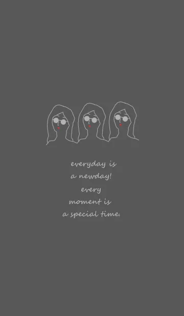 [LINE着せ替え] everyday is a newday (black gray)の画像1