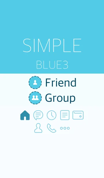 [LINE着せ替え] シンプル_ブルー3の画像1