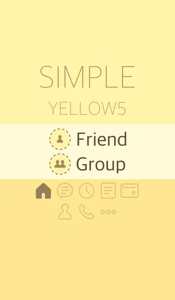 [LINE着せ替え] シンプル_イエロー5の画像1