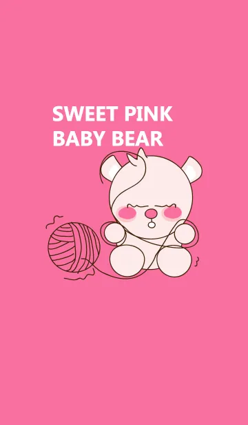 [LINE着せ替え] Sweet pink baby bear 62の画像1